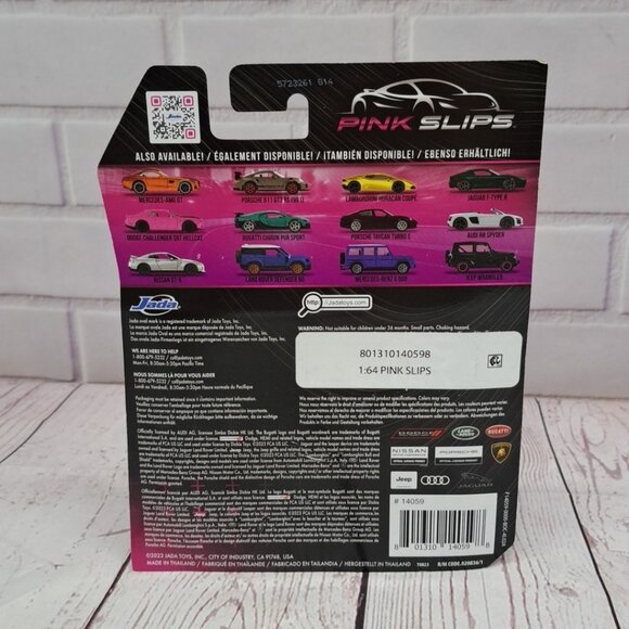Jada Toys Pink Slips Jeep Wrangler Rubicon Black with Pink Wheels - Picture 5 of 6